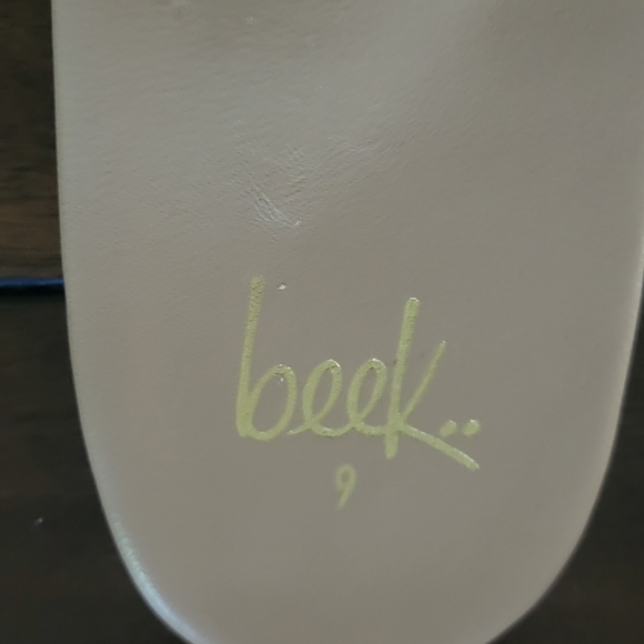 Beek Anthroplogie Women's Bell Metallic Crisscross Slide Sandals Size 9 - Picture 5 of 9